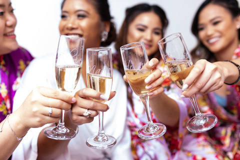 Champagne Toast with Your Bridesmaids